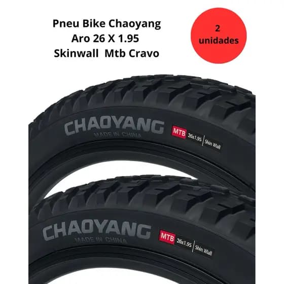 Par Pneu Bike Chaoyang Aro 26 X 1.95 Skinwall Bicicleta Mtb Cravo