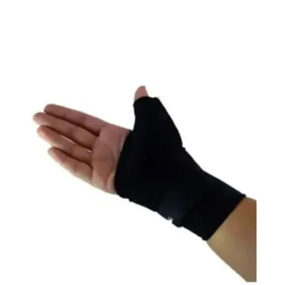 Munhequeira De Pulso Em Neoprene Com Polegar Bilateral Preto