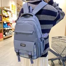 Mochila Escolar De Grande Capacidade Para Estudante Feminina Nylon Impermeavel