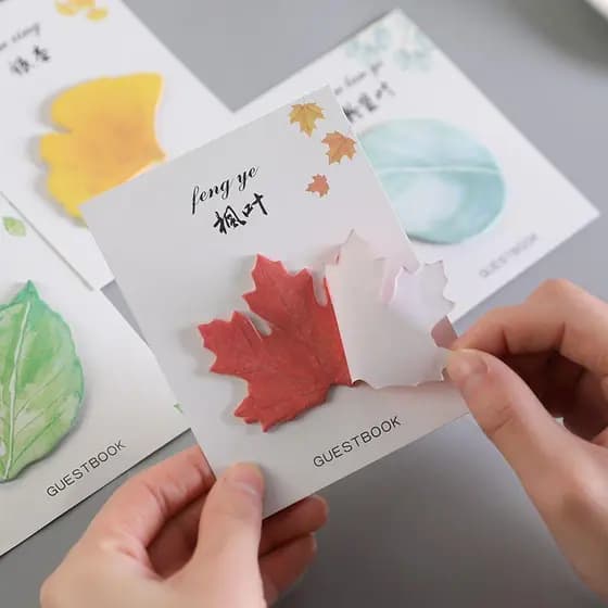 Kit de Papel Lembrete e Anotações Com Adesivo de Folha