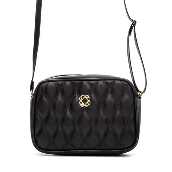 Bolsa Feminina de Ombro Transversal de Lado Bordada Matelassê