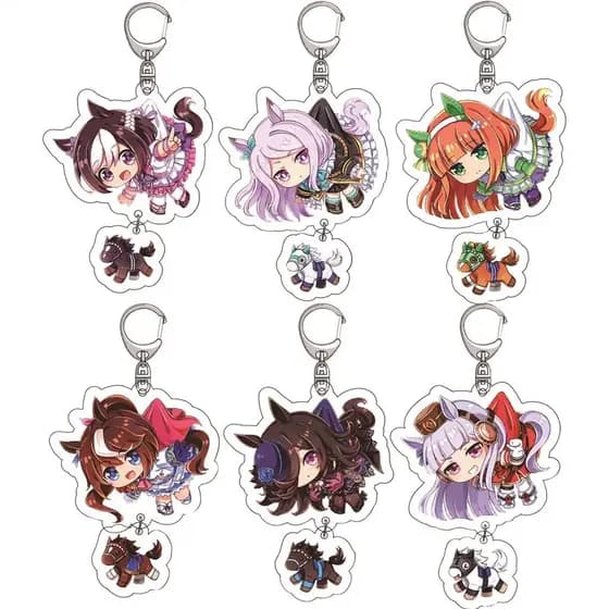 Uma Musume Série Acrílico Chaveiro 2D Plana Pingentes Dos Desenhos Animados Anime Personagem Saco Charme mueadegbr
