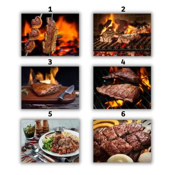 Quadro Plaquinha Churrasco - Churrascaria - Espetinho - Carne - Açougue
