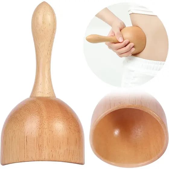 Copo de Madeira Sueco Ferramenta de Massagem Manual, Usada para Tratamento de Massagem, Drenagem do Quadril, Aliviar Dores Musculares