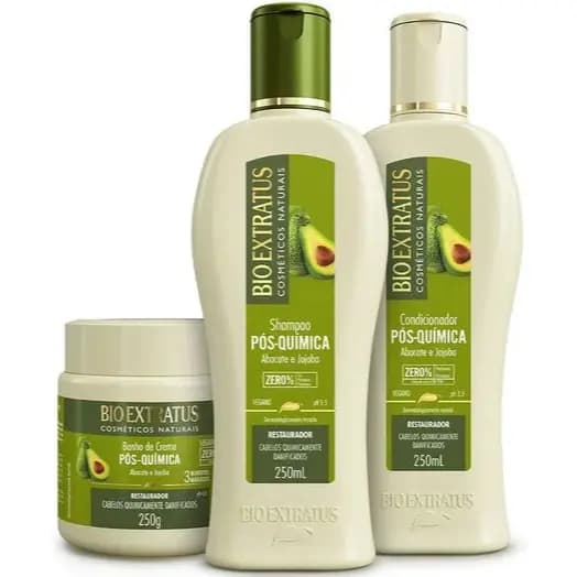 Kit Tratamento Restaurador Bio Extratus Pós Química Shampoo 250ml, Condicionador 250ml E Máscara 250g