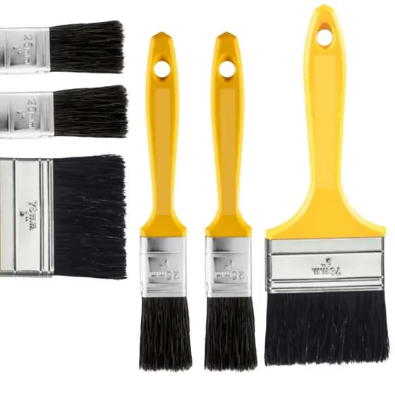 3 pincéis trincha para construção multiuso pintura tamanhos variados