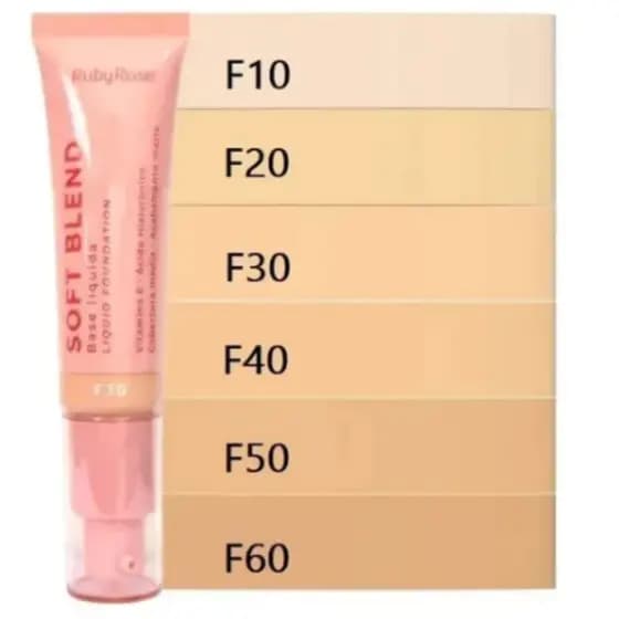 Base Líquida Facial Soft Blend Ruby Rose 30g