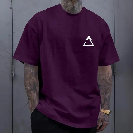 Camiseta Cores Roxo Forte Unissex Veste Masculina Feminina Streetwear Blusa Manga Curta Longline Es