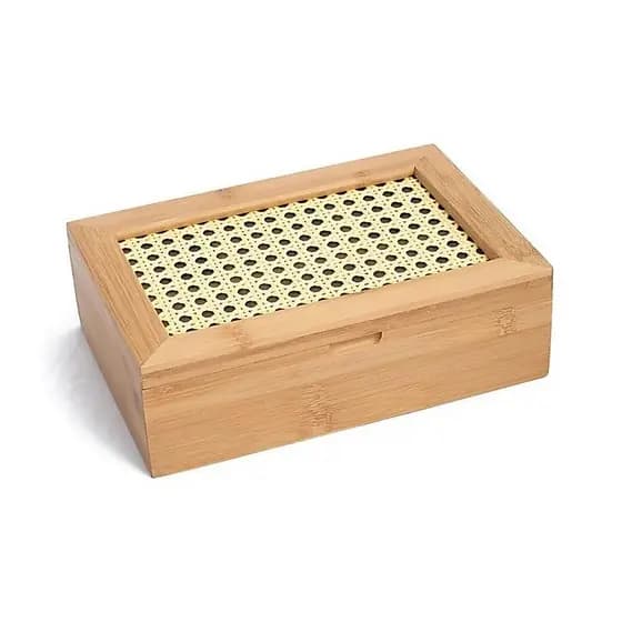 Caixa de Chá em Bambu / Palhinha