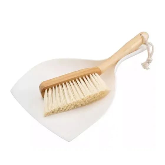 Escova de Bambu e pá para limpeza - WHITE