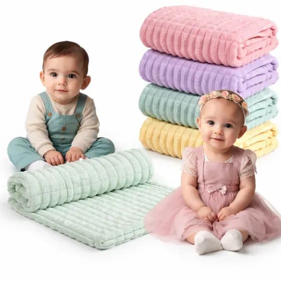 mantinha canelada para bebe quentinha toque macio antialérgica soft microfibra