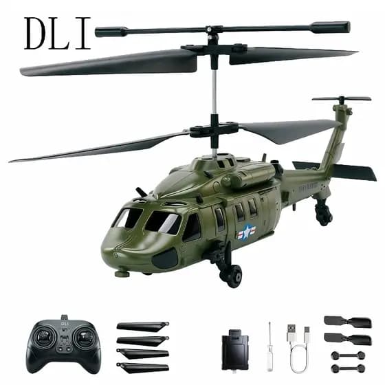 DLI Simulação de Helicóptero Black Hawk Aeronave De Controle Remoto Bateria Recarregável