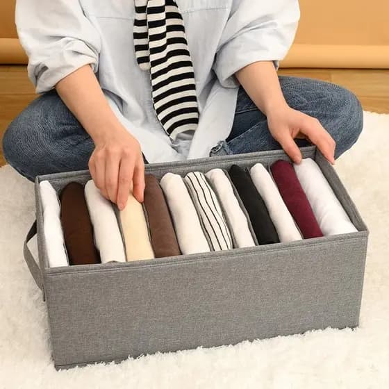 Organizador De Calça Jeans/Organizador De Guarda Roupa Arrumados/Caixa De Armazenamento De Roupas Arrumados/Grade Para Íntimas/Calças/Separador De Roupa,Caixa multifuncional para roupas(Envio em 7 horas)