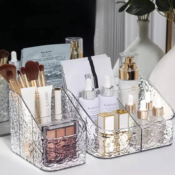 Porta Maquiagem Organizador Multiuso em Acrílico Transparente para Cosméticos