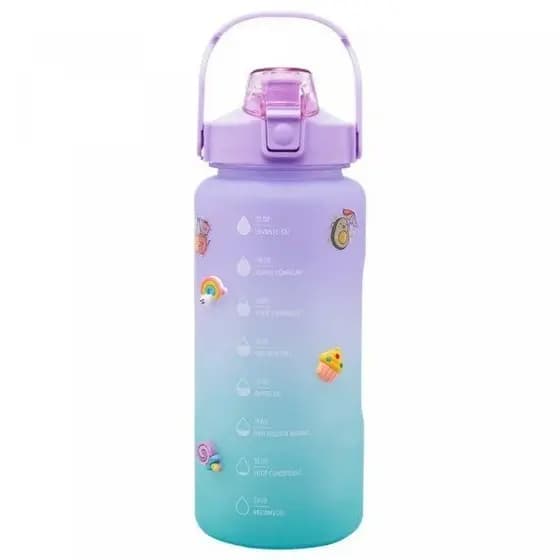 Garrafa Squeeze com Alça Porta Celular e Cartelas de Adesivos 2L Garrafa Squeeze com Alça Porta Celular e Cartelas de Adesivos 2L
