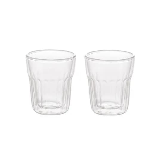 Jogo 2 Copos Café Parede Dupla Vidro Borossilicato Resistente ao Calor Retrô 250ml Jogo 2 Copos Café Parede Dupla Vidro Borossilicato Resistente ao Calor Retrô 250ml