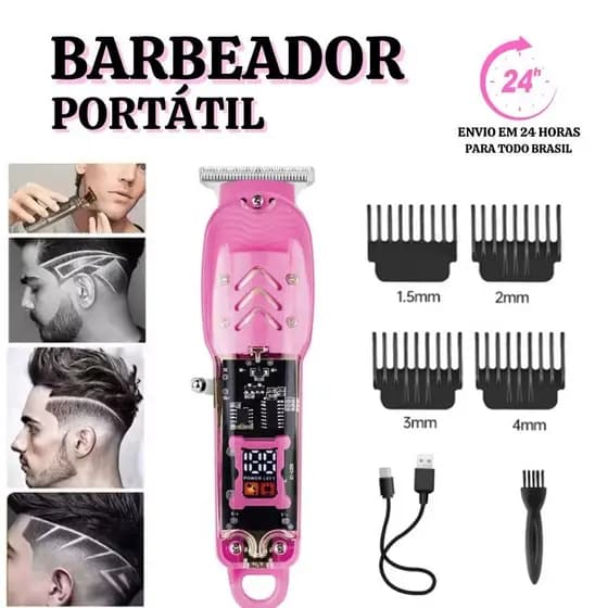Barbeador Elétrico Profissional 6 cabeças Portátil