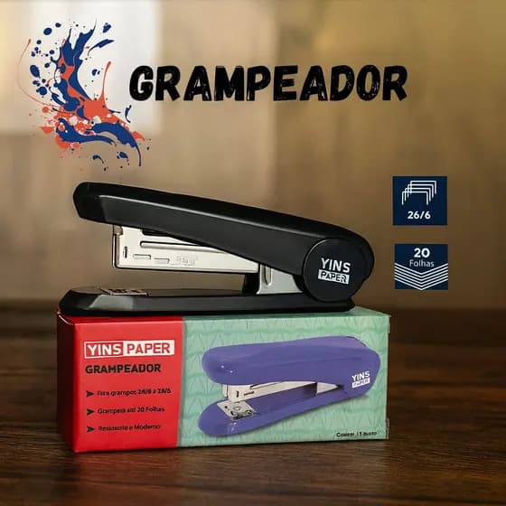 Grampeador de Folhas Para Grampos 24/6 e 26/6