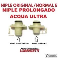 Niple Adaptador Engate Rápido ORIGINAL/PROLONGADO - Acqua Ultra A19E - Lorenzetti