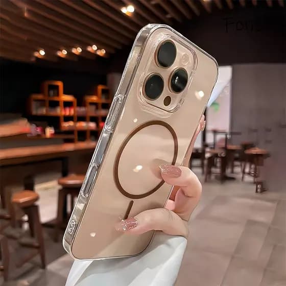 Capa Magnética HD Ultrafina Luxuosa Para iPhone 16 15 14 Plus 13 12 11 Pro Max À Prova De Choque