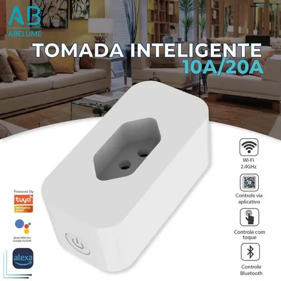 Tomada Inteligente Wi-fi 10A~20A Bivolt Alexa | Google - Com e Sem Medição | Controle por Aplicativo