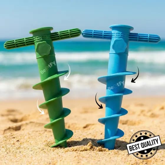 Suporte Guarda Sol Para Areia Ancora Saca Areia Furador Praia Verão Camping