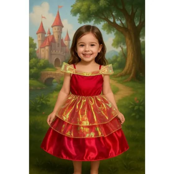 FANTASIA INFANTIL PRINCESA AURORA MENINAS FESTAS ANIVERSARIO CARNAVAL