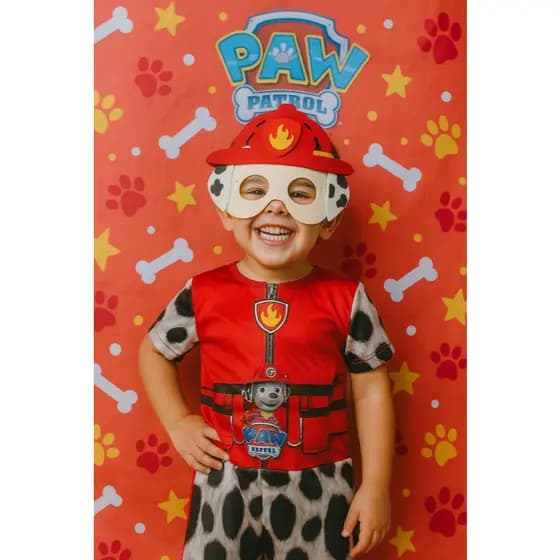 FANTASIA INFANTIL MACACÃO MARSHALL MENINOS ANIVERÁRIOS FESTAS CARNAVAL