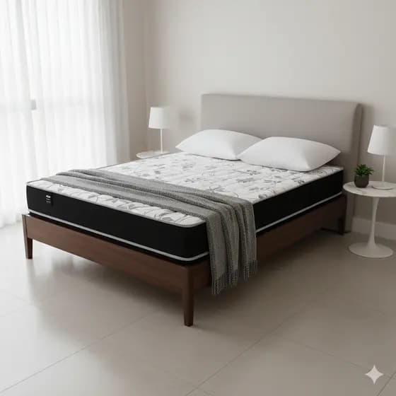 Colchão 100% Espuma CASAL D33 Ortopédico 1,88x1,38x12cm Durável A Vacuo - Premium