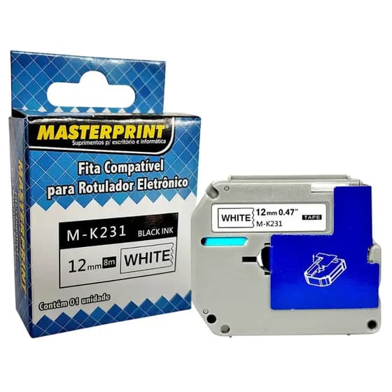 Fita Rotulador M-K231 Compatível PT-45 55 65 70 80 85 90 100 110