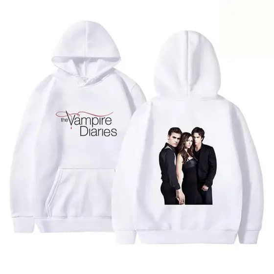 Blusa Moletom Canguru Com Capuz The Vampire Diaries Diários De Um Vampiro Série Casaco Unissex