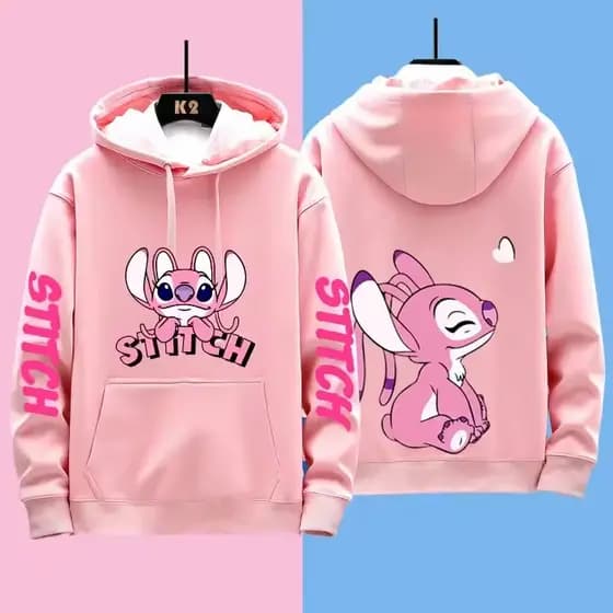 Moletom Canguru Inverno Stitch Coração Desenhos Promoção