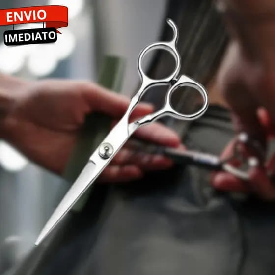 Tesoura Corte de Cabelo Salao Prateada Fio a Laser Beleza 6 Polegadas Profissional Aço Inoxidavel