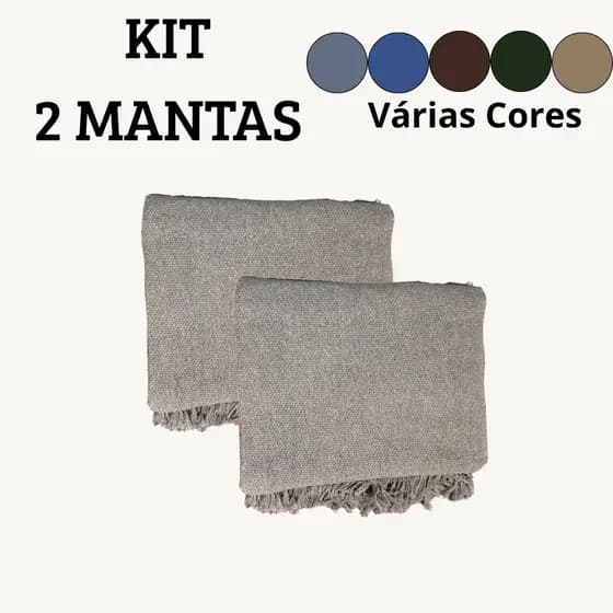 Kit 2 Manta Para Sofá Luxo 100% Algodão Tipo Capa Protetora Gigante 210x120