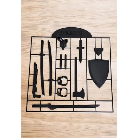 KIT de ARMAS para boneco Articulado Dummy 13 - Impressão 3D