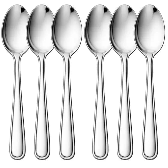 Colheres De Sobremesa Café Em Aço Inox 15,6cm – Para Lanches, Sobremesas, Chá e Uso Profissional