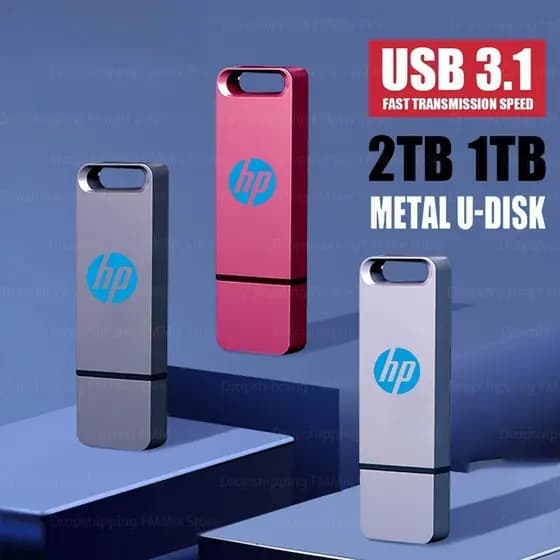 Pen Drive USB 3.1 HP 1TB 16TB De Alta Velocidade Em Forma De C Metal Para Dispositivos De Armazenamento De Computador
