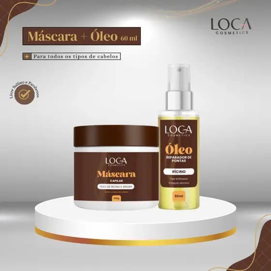 Máscara 500g e/ou Óleo 60ml - Loca Cosmetics