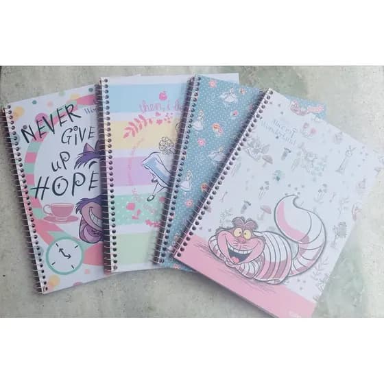 Caderno Universitário Espiral Alice