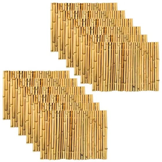 Kit 12 Unidades Jogo Americano de Bambu Natural K12JABN