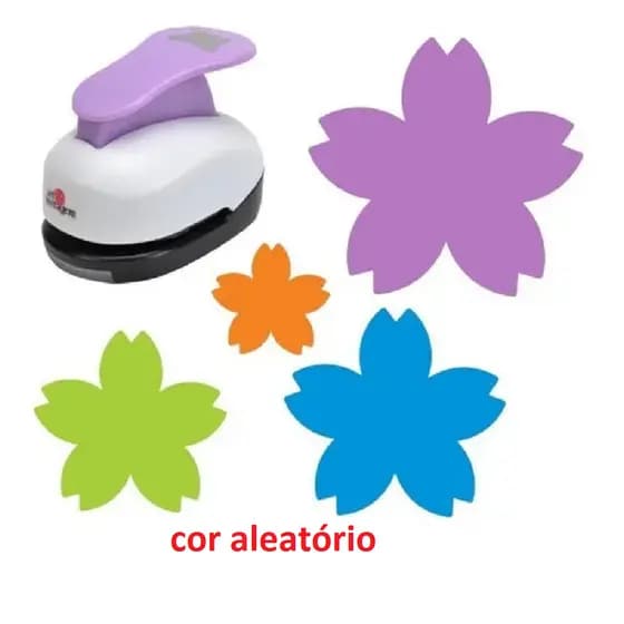 Kit 2 Cortador Perfurador Furador De Papel e E.V.A Scrapbook - Flor Sakura 16mm + 25mm