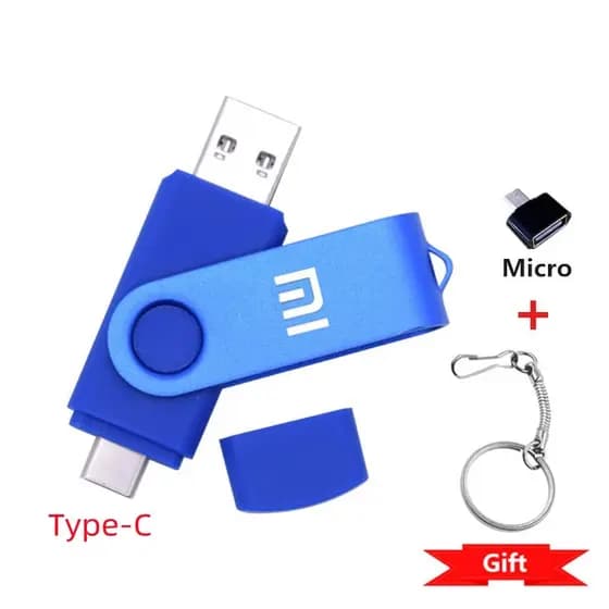 2TB OTG 3-Em-1 USB Micro Tipo-c Flash Drive 1TB 512GB 256GB 128GB 64GB Pendrive Para Android Smartphone Laptop