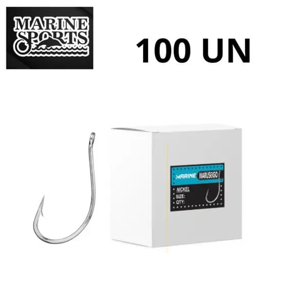 Anzol Carbono Maruseigo Nickel Caixa (100 Peças) E (50 peças)Vários Tamanhos Marine Sports