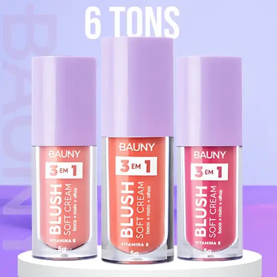 BLUSH LIQ BAUNY SOFT CREAM 3 EM 1 5G
