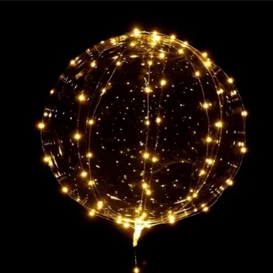 Kit 10 Balão De Led Com Bubble Cor Quente 3m Festa Decoração Casamento Aniversario