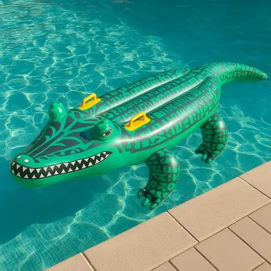 Boia Jacaré Inflável Infantil Grande 150cm Piscina Praia Brinquedo ate120kg