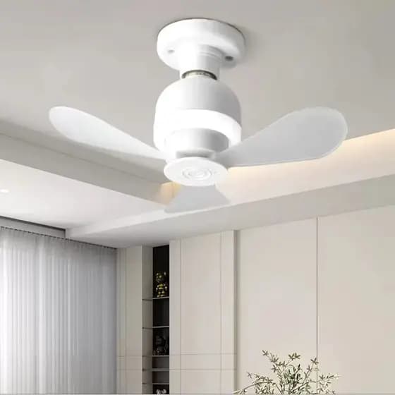 Mini Ventilador E27 LED p/ Teto Baixo De Alta Potência 15648