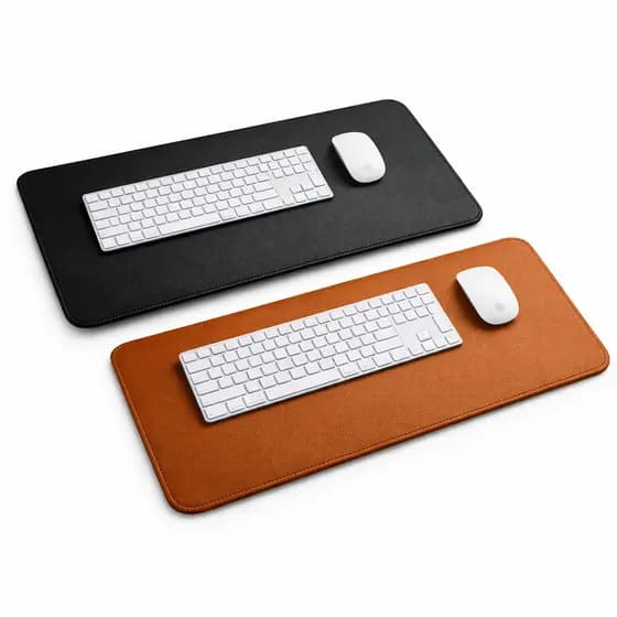 Deskpad Extra Grande em Couro Mousepad 90x40cm Alta Qualidade Mouse Pad Ergonômico Cor Preto ou Caramelo