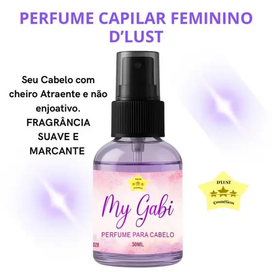 Perfume Cabelo D'Lust Fragrância Excelente Feminino