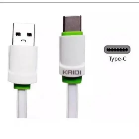 Cabo USB-A Para USB-C Kaidi KD-TC30 1m Carga Rápida Até 2.4A Tipo C 1metro